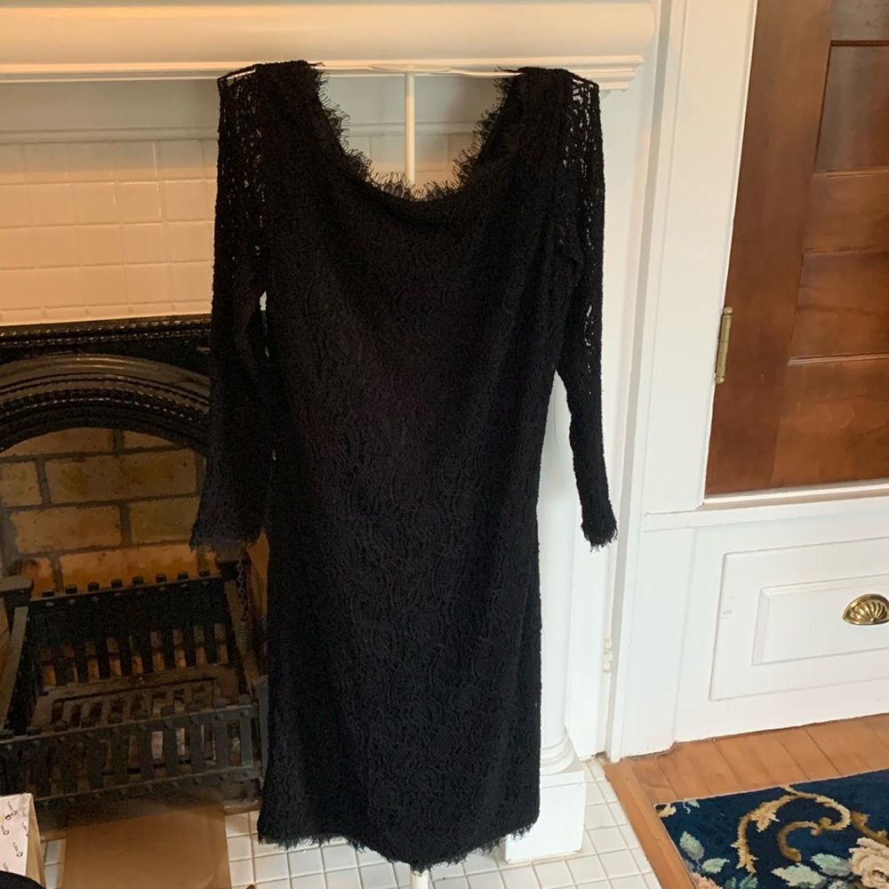 Onyx Nite black lace dress. NWT. Retail 120